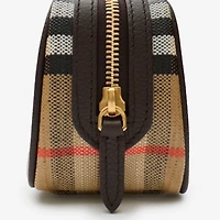 Highlands Make-up Pouch in Sand beige - Women, Cotton, Linen | Burberry® Official