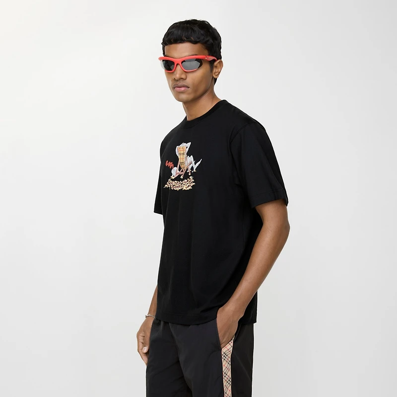 Check Trim Swim Shorts in Black - Men, Nylon | Burberry® Official