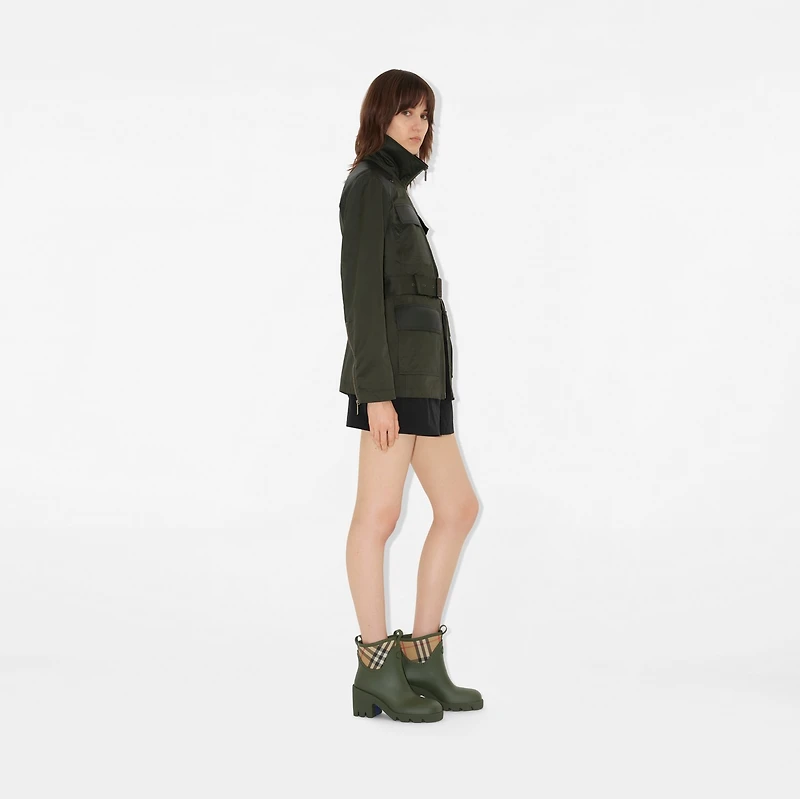 Rubber Marsh Stamp Heeled Low Boots​ in Loch - Women | Burberry® Official