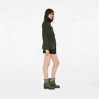 Rubber Marsh Stamp Heeled Low Boots​ in Loch - Women | Burberry® Official