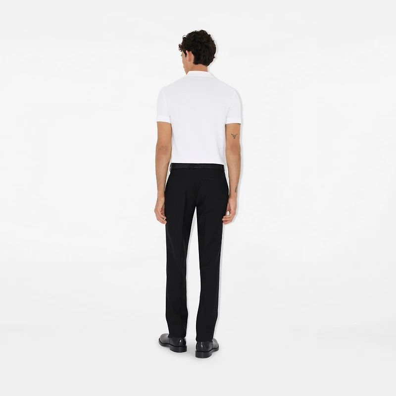 Cotton Polo Shirt in White - Men | Burberry® Official