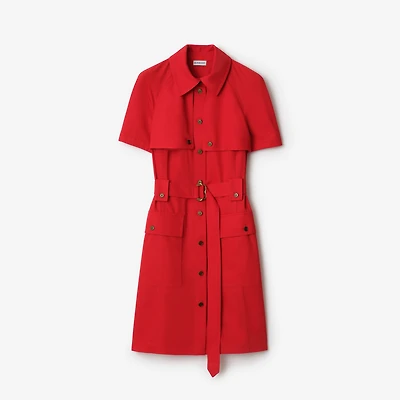Wool Trench Dress in Crayon red - Women | Burberry® Official