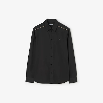Cotton Shirt in Black - Men | Burberry® Official