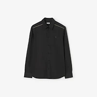 Cotton Shirt in Black - Men | Burberry® Official