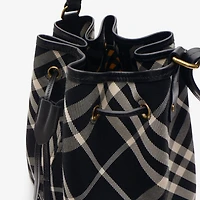 Medium Check Bucket Bag in Black/calico - Women | Burberry® Official