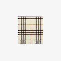 Wide Cross Stitch EKD Check Cashmere Scarf in Pebble white | Burberry® Official