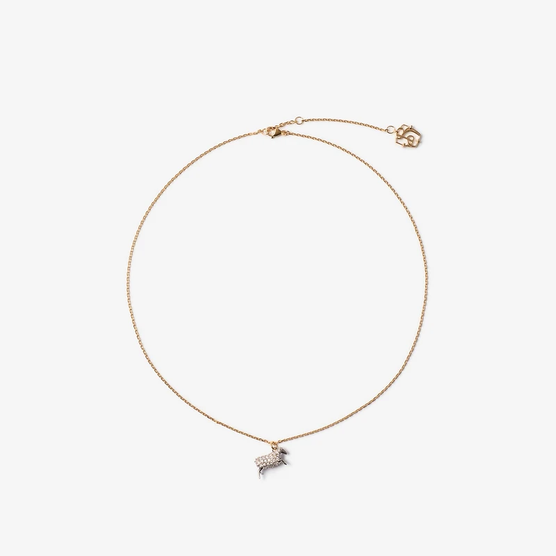 Sheep Charm Necklace​ in Gold/silver/clear - Women | Burberry® Official