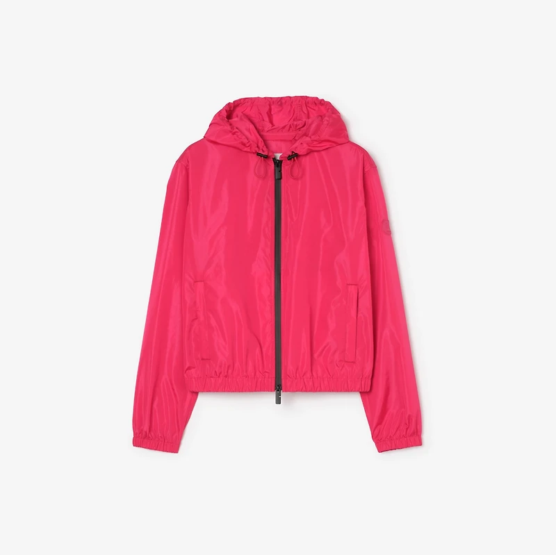 Nylon Nelson Hooded Jacket in Jam red - Women | Burberry® Official