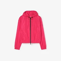 Nylon Nelson Hooded Jacket in Jam red - Women | Burberry® Official