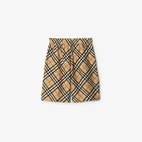 Check Silk Shorts in Sand - Men | Burberry® Official