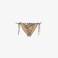 Check Bikini Briefs in Sand - Women, Nylon | Burberry® Official