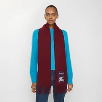 Check Label Cashmere Scarf in Sash red | Burberry® Official