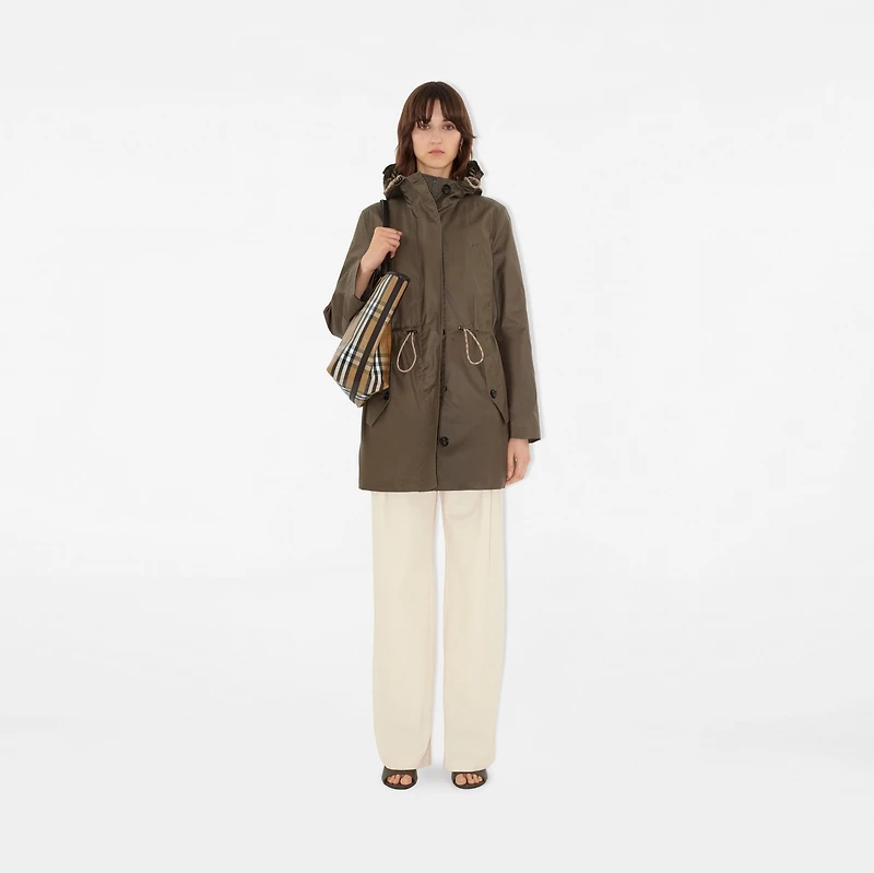 Coated Gabardine Parka in Military - Women | Burberry® Official