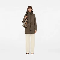 Coated Gabardine Parka in Military - Women | Burberry® Official