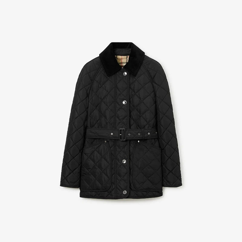 Quilted Nylon Jacket in Black - Women | Burberry® Official