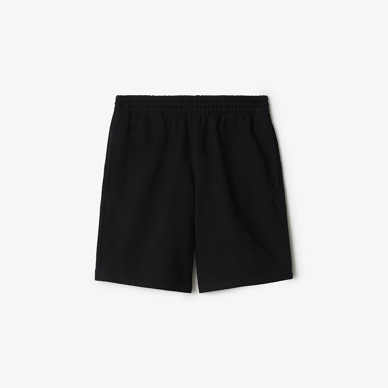 Cross Stitch EKD Cotton Shorts in Black - Men | Burberry® Official