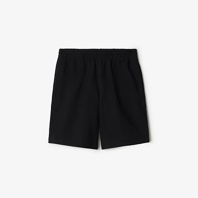 Cross Stitch EKD​ Cotton Shorts in Black - Men | Burberry® Official