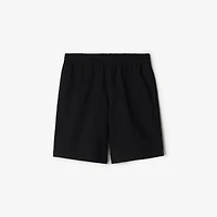 Cross Stitch EKD​ Cotton Shorts in Black - Men | Burberry® Official