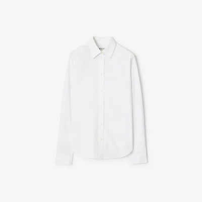 Classic Fit Cotton Poplin Formal Shirt in White - Women | Burberry® Official