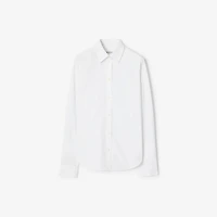 Classic Fit Cotton Poplin Formal Shirt in White - Women | Burberry® Official