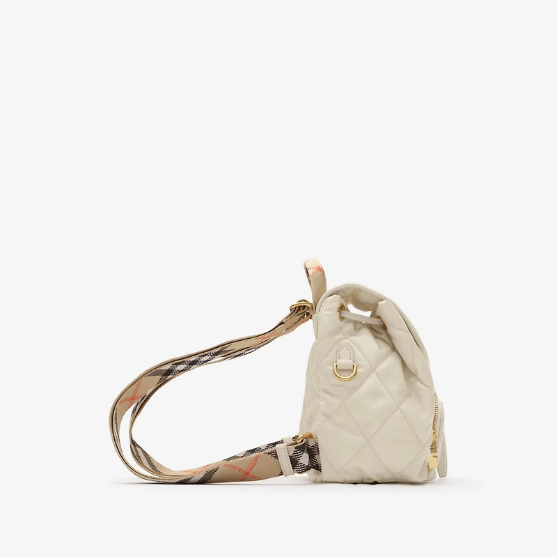 Mini Horseshoe Backpack​ in Soap beige - Women, Nylon | Burberry® Official