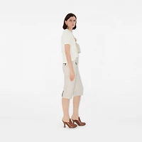 B Crest Cotton T-shirt in Chalk - Women | Burberry® Official