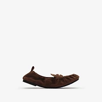 Suede Fawn Loafers in Hazel brown - Women | Burberry® Official