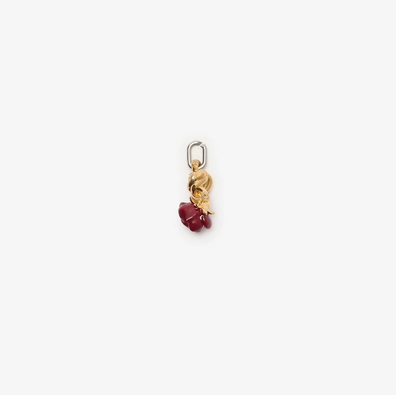 Rose Charm in Gold/red - Women | Burberry® Official