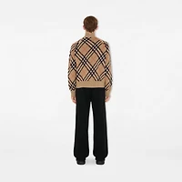 Check Wool Mohair Blend Jacket in Sand - Men, Nylon | Burberry® Official