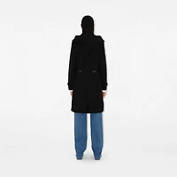 Mid-length Taffeta Kensington Trench Coat in Black - Women, Nylon | Burberry® Official