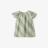 Check Cotton Top in Breeze | Burberry® Official