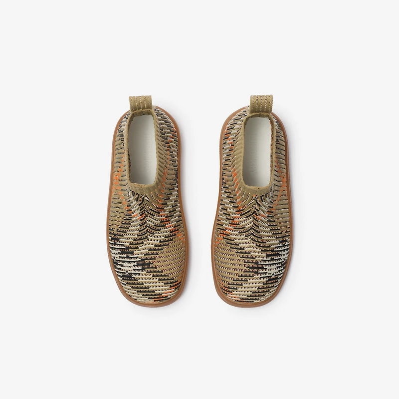 Check Sock Sneakers in Sand