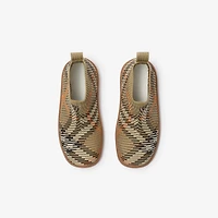 Check Sock Sneakers in Sand