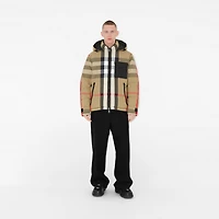 Reversible Check Puffer Jacket in Archive beige/black - Men | Burberry® Official