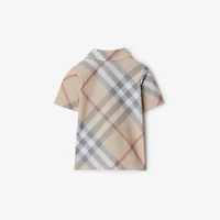 Cotton Three-piece Baby Gift Set in Pale stone - Children | Burberry® Official