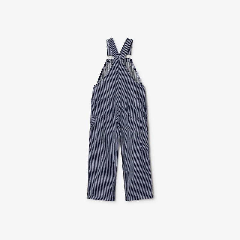Striped Denim Dungarees in Dark navy | Burberry® Official