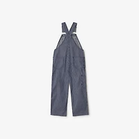 Striped Denim Dungarees in Dark navy | Burberry® Official