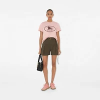 Knight Stamp Cotton T-shirt in Bouquet - Women | Burberry® Official