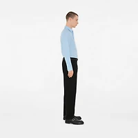 Slim Fit Cotton Poplin Formal Shirt in Neptune blue - Men | Burberry® Official