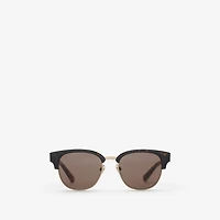 Classic Round Sunglasses in Dark havana - Men | Burberry® Official