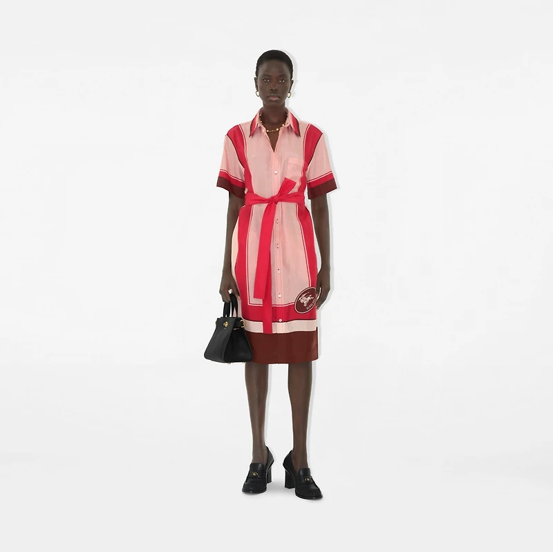 Knight Stamp Box Silk Shirt Dress - Women | Burberry® Official