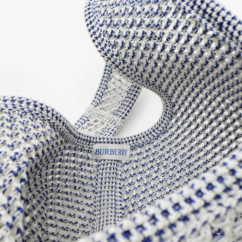 Large EKD Crochet Bag in White | Burberry® Official