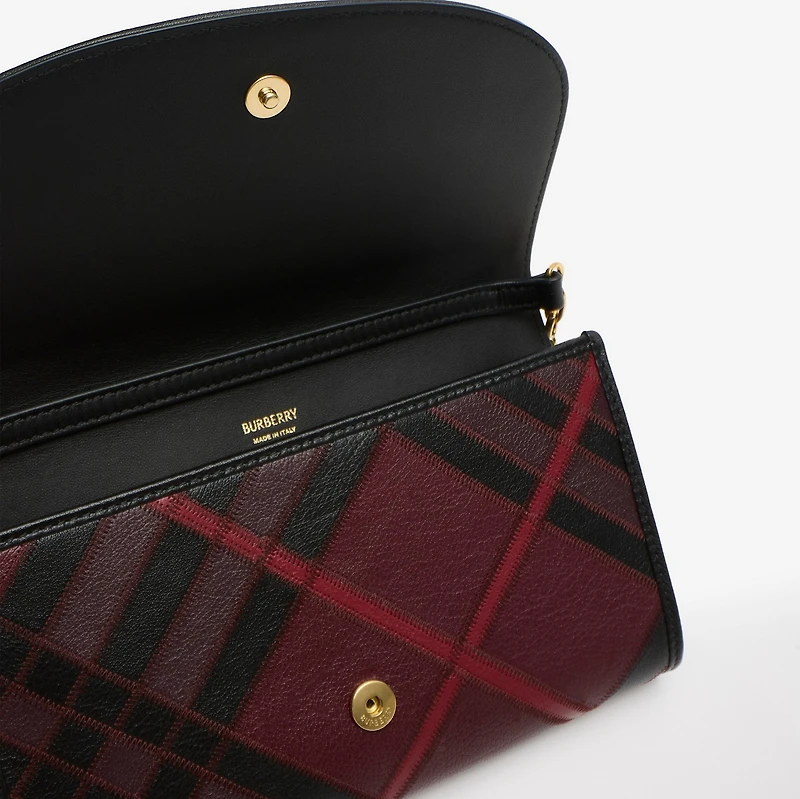 Highlands Chain Strap Wallet​ in Fig purple - Women | Burberry® Official