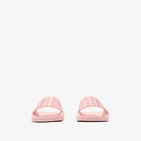 Check Slides in Peony pink - Children | Burberry® Official