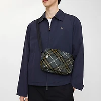 Small Check Crossbody Bag​ in Wave blue - Men, Technical | Burberry® Official