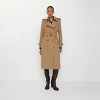 Long Cashmere Kensington Trench Coat in Camel beige - Women | Burberry® Official