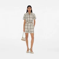 Logo Mini Bag in Natural - Women, Cotton, Linen, Nylon, Wool | Burberry® Official