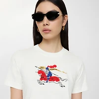 EKD Cotton T-shirt in Chalk white - Women | Burberry® Official