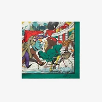 Raining Cats and Dogs​ Silk Scarf in Kew green | Burberry® Official