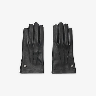 Leather Gloves in Black - Men | Burberry® Official